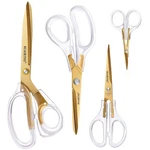 Acrylic Scissors Set, Office Desk Gold, Clear Comfort-grip Handl.... Fixed Price $28.98.