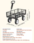 Garden Cart, 900 Lbs, Heavy Duty Steel Yard And Utility Wagon With 10-INC. Fixed Price $199.99.