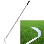 Yeelor Weeding Sickle, Serrated & Plain-edged Combined Steel Scythe Silver. Fixed Price $38.76.