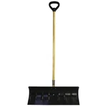 25" Coated Steel Wide Blade Snow Pusher Shovel Extra Large Grip Wood Handle. Fixed Price $122.99.