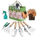 Gardening Tools 9 Pieces Stainless Steel Heavy-duty Hand. Fixed Price $32.49.
