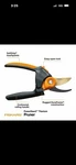 Fiskars P552 Pruner POWERGEAR2 Titanium Blade 3/4" Orange Black Smooth Cuts. Fixed Price $14.98.