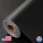 Matte Black Contact 15.7"X200" Peel & Stick Wallpaper Cabinets Furniture. Fixed Price $31.32.