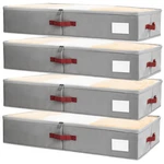 Criusia Storage Bins Clear Pvc Lids 4 Pack Large Organizers. Fixed Price $107.12.