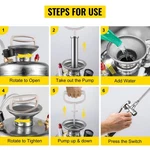 3.5GAL Stainless Steel Sprayer,l Set With 20" Wand& Handle& 3FT Reinforced Hose. Fixed Price $106.74.