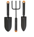 Fiskars Steel Garden Tool Set (3-PIECE) 1069044 Trowel, Cultivator, Transplanter. Fixed Price $24.99.