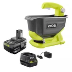 One+ 18V Gal. Spreader With 4.0 Ah Battery And Charger. Fixed Price $178.05.