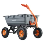 Garden Cart, Durable Poly Dump With Simple Assembly Steel Structure, Versat. Fixed Price $313.63.