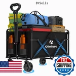 Collapsible Cart- 380LBS,FOLDING Beach Utility Wagon,portable Groc. Fixed Price $37.41.