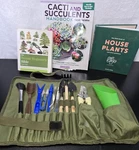 10-PIECE Garden Hand Tool Set W Green Bag, Brush, Shovel, Shear. 3 Plant Books. Fixed Price $15.00.