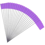 50PCS 2X3" Marking Flags With Steel Pole Vinyl Stake Markers Lawn For Yard In.... Fixed Price $25.04.