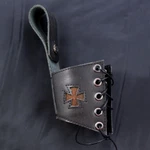 Buffalo Drinking Horn Leather Holster Iron Cross Viking Norse Belt Loop.. Fixed Price $20.17.