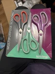 Ibayam 8" All Purpose Scissors 3-PACK Ultra Sharp, Comfort-grip Shears Multi New. Fixed Price $9.99.