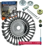 Nejeszoe 8 Inch Steel Wire Weed Wheel Brush Cutter Trimmer Head, Bl. Fixed Price $34.05.