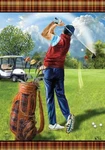 Spring Garden Flag Golfer Bag Carts 12.5" X 18" Day. Fixed Price $14.59.