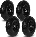 4-PACK 13" Flat Free Solid Tires & Wheels 4.00-6 Airless Axle Fits Garden Wagon. Fixed Price $125.10.
