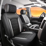 Jojobay Chevy Silverado Seat Covers,leather Front Pair, Black Grey. Fixed Price $167.10.