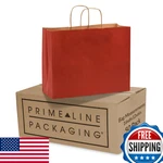Prime Line Packaging Red Christmas Gift Bags, Kraft With Handles, Larg. Fixed Price $85.73.