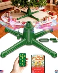 Coolwufan 360 Musical Christmas Stand With Remote For 9FT Trees, Outlets. Fixed Price $157.48.