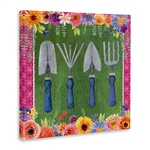 Gardening Tools & Floral Border By Nicole Decamp Unframed Coastal Graphic Art Pr. Fixed Price $46.99.