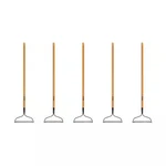 47 In. Wood Handle 14-TINES Garden Bow Rake (5-PACK). Fixed Price $76.19.