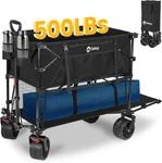 Rugged 400L Folding Double Decker Cart Heavy Duty All-terrain Wagon With Brake. Fixed Price $186.54.