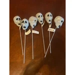 Worth Imports Halloween Silver Glittered Skull Picks Set Of 6 Decor. Fixed Price $15.99.