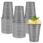 Lanlisa 50 Gray Plastic Cups 16OZ Disposable Drinking Party Supplies. Fixed Price $25.99.