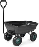 Yssoa Garden Dump Cart, Steel Frame, 10'' Tires, 660LB Capacity Heavy Duty Wagon. Fixed Price $89.99.