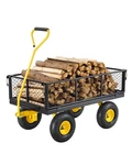 Vevor Heavy Duty Steel Garden Cart, Wagon 900LBS, Black+yellow. Fixed Price $161.55.