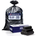 Plasticplace 55-60 Gallon Trash Bags, 1.0 Mil Black, Case Of 100. Fixed Price $49.79.