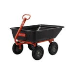 4-WHEEL Poly Dump And Steel Convertible Pull Tow Gardencart Transport Dirt. Fixed Price $424.87.
