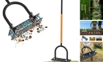 Gaino Manual Lawn Aerator Tool With 15 Spikes, 32"-35" Black & Orange. Fixed Price $56.95.