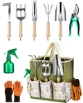 9-PIECE Premium Gardening Tool Set For Women Heavy Duty Stainless Steel Rus.... Fixed Price $37.09.