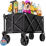 Beau Jardin Collapsible Folding Wagon Cart With Big Wheels Foldable. Fixed Price $104.99.