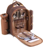 Apollo Walker Picnic Backpack Bag For 2 Person With Cooler, Brown Nwt Msrp 110. Fixed Price $24.99.