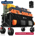 48" Folding Beach Wagon Cart Foldable, 560LBS Weight Capacity 300L Heavy Duty. Fixed Price $161.97.