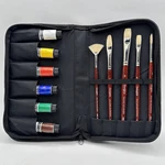 Daler Rowney Georgian Oil Paint Gift Set W/ Brushes 6 Color 22ML Tubes Zip Case. Fixed Price $26.99.