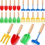 8" Kids Gardening Tools, Metal Beach Sandbox Digging Toys With Wooden Handle,.... Fixed Price $42.12.