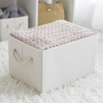 Pack Of 2 Large Modern Rectangular Storage Bins, Sturdy Foldable Fabric Close.... Fixed Price $12.91.