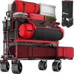 Sekey 500LBS Heavy Duty Double Decker Wagon With Extender, 400L Large Capacity. Fixed Price $281.02.