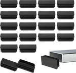 20 Pack 1" X 2" Rectangle End Caps Tubing Black Plastic Plug. Fixed Price $11.84.