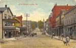 Apollo Pennsylvania First Street Parks Hotel Man Wrestles Wheelbarrow Dog 1913. Fixed Price $5.50.