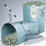 Greatbuddy Leaf Rake & Pack Gallon Bags Combo 25 Tines 72" Handle Us. Fixed Price $39.99.