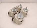Set Of 4 Zambus AC-300 Light / Medium Duty Stem Leveling Caster Cart Wheel. Fixed Price $59.99.