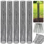 Mesh Tree Trunk Protectors, 6 Pack 40 Inches Bark Guard With Zip. Fixed Price $23.01.