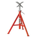 Ridgid Industries 56662 V-head High Pipe Stand 12" Tubular Steel 2500 Lb. Fixed Price $231.64.