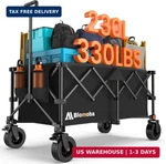 Blomoba Collapsible Wagon Cart, 330LBS Heavy Duty Folding With Wheels 360. Fixed Price $156.23.
