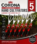 Corona Ergonomic Hand Cultivators Aluminum 3-TINE Garden Tool Set Of 5. Fixed Price $40.00.