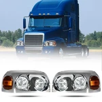 Headlights Compatible With Freightliner Century 2004-2015 Pair Set Front Head.... Fixed Price $288.08.